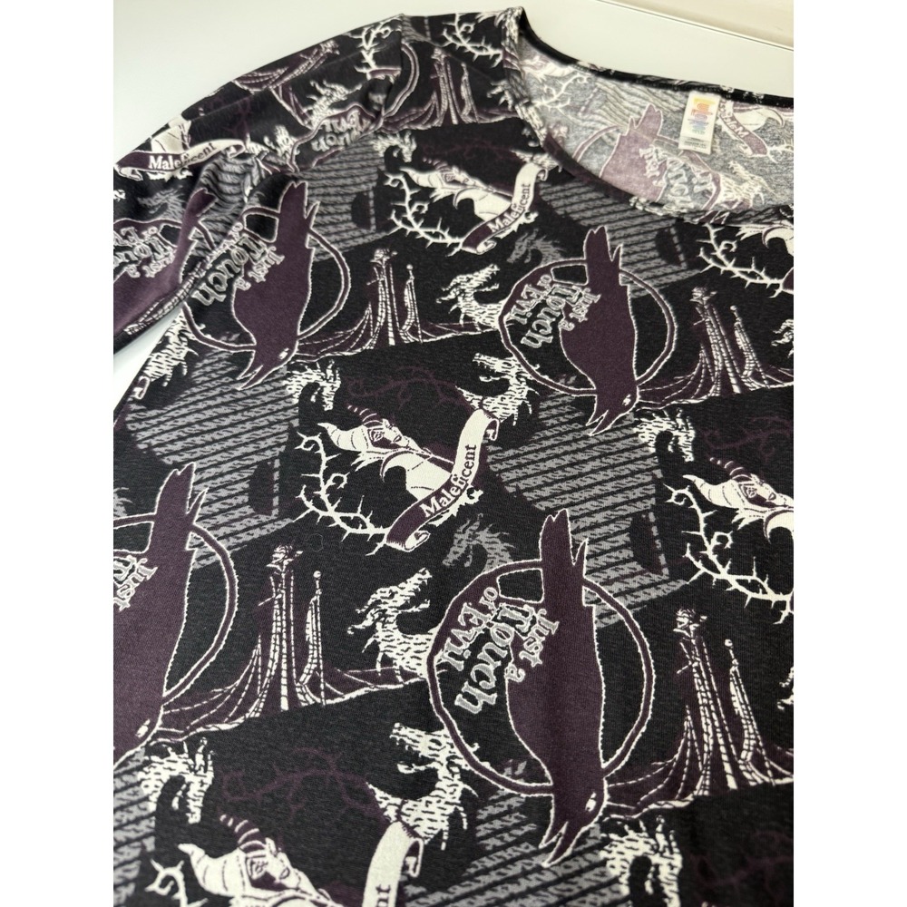 Disney LuLaRoe Maleficent Villain Shirt Size Small New Touch Of Evil Spooky Bird - Picture 2 of 9